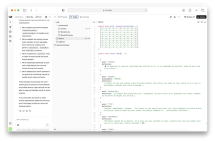 v0.dev, pour la génération de notre grille de mots mêlés interractive v0.dev, pour la génération de notre grille de mots mêlés interractive
