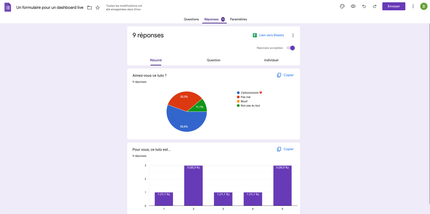 Remplissage que quelques données dans le google forms pour pouvoir avoir des graphiques dans notre dashboard interractif lowtech Remplissage que quelques données dans le google forms pour pouvoir avoir des graphiques dans notre dashboard interractif lowtech
